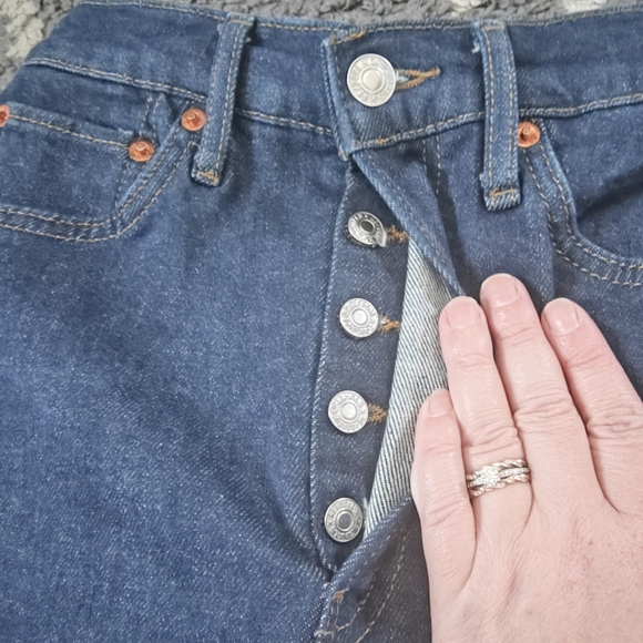 Re/Done drainpipe super high waist skinny jeans in rigid like color size 26 - Picture 8 of 15